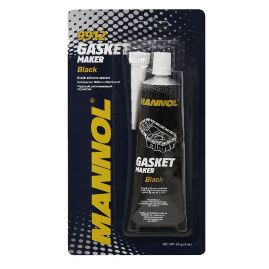 MANNOL GASKET MAKER - SILICONE SEAL - BLACK 85G (REPLACES GASKETS) (9912) (144)