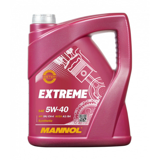 MANNOL CAR ENGINE OIL 5W40 EXTREME 5 LITERS (7915) (SYNTHETIC)