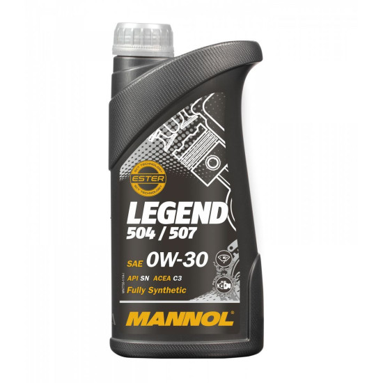 MANNOL CAR ENGINE OIL 0W30 LEGEND 504 / 507 1 LITER (7730) (SYNTHETIC)