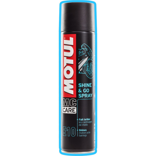 MOTUL E10 SHINE AND GO PURŠKIKLIS 0,4 L (DAŽŲ VALYMUI IR APSAUGAI)