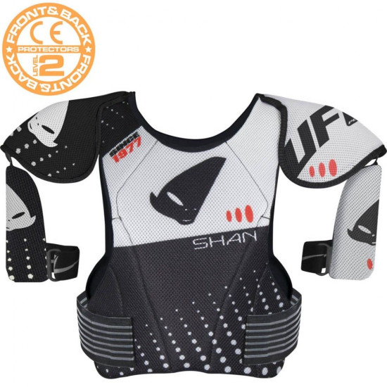 UFO chest protector SHAN with sleeves, white (CE LEVEL 2)