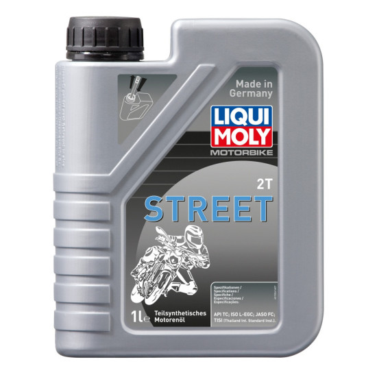 LIQUI MOLY MOTOCIKLŲ 2T VARIKLIO ALYVA, PUSIAU SINTETINĖ, GATVĖMS, 1L (6)