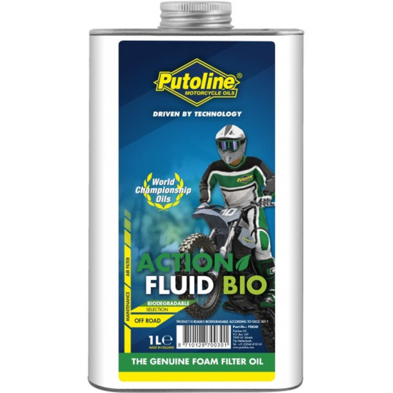 PUTOLINE SKYSTIS (ALIEJUS) KEMPINĖS PAGRINDO ORO FILTRŲ ĮPRITRINIMUI (BIOLOGINAI SKAIDOMAS) VEIKIMO SKYSTIS BIO 1L (AKC)