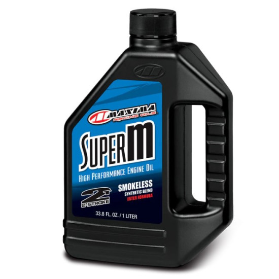 „MAXIMA RACING OILS“ 2T ALYVA MIŠINIUI, PUSIAU SINTETINIS „SUPER M SMOKELEBUE PREMIX“, 1 LITRAS (12) (AKC)