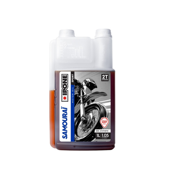 IPONE SAMOURAI 2T MIXTURE OIL 100% SYNTHETIC 1L STRAWBERRY - REPLACES 800090 (AKC)