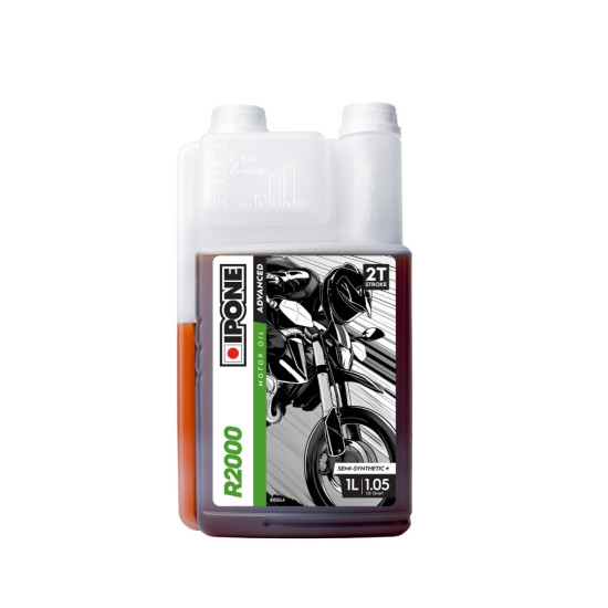 IPONE R2000 SEMI SYNTHETIC PLUS 2T DISPENSER OIL 1L (AKC) (15) REPLACES 800104