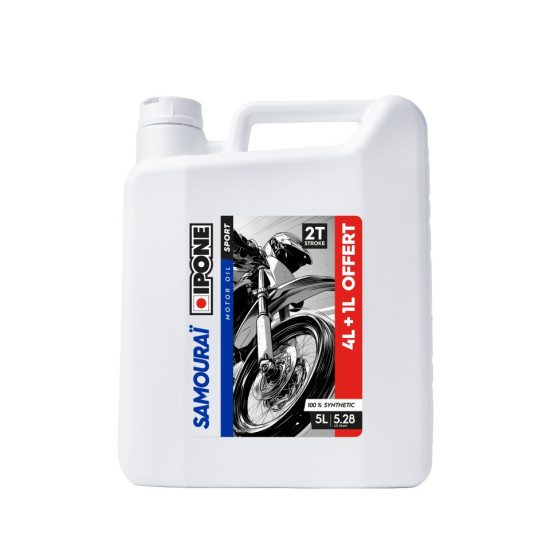 IPONE SAMOURAI 2T 100 % SINTETINIO 5 L ESTERIO MIŠINIO ALYVA - AKCIJA 4+1 (IP949) (AKC) (4) PAKEIČIA 800092