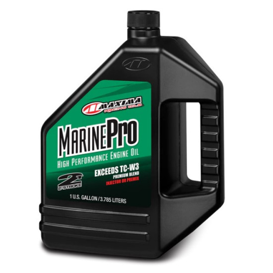 MAXIMA RACING OILS 2 taktų mineralinis alyvos mišinys MARINE PRO TC-W3 purkštukas / iš anksto sumaišytas 3,785 litro (4)