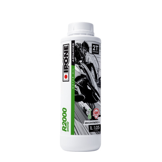 IPONE R2000 SNOW FRAISE SNOWMOBILE OIL 1L (STRAWBERRY FRAGRANCE) (-45°C) (AKC) REPLACES 800173