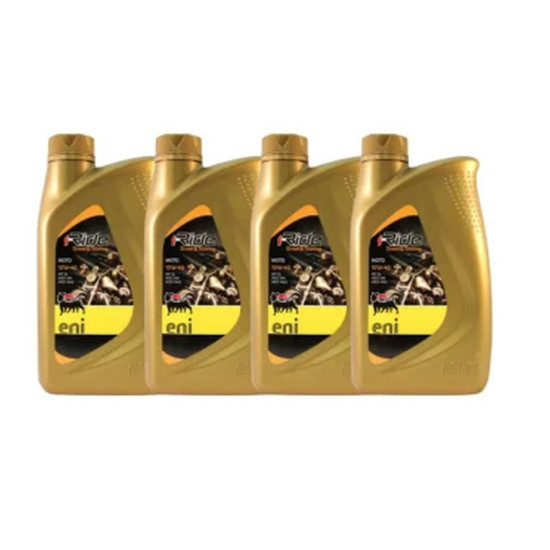 AGIP (ENI) I-RIDE MOTO ENGINE OIL 10W40 SEMI-SYNTHETIC (4L) MA2 - BOX 4 PIECES