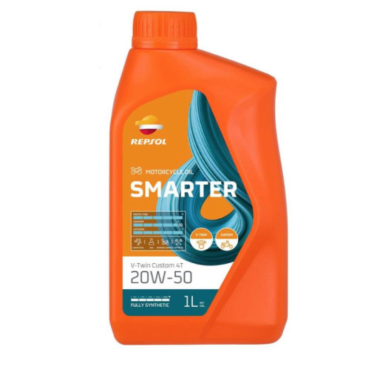 REPSOL 4T SMARTER V-TWIN VARIKLIO ALYVA 20W50 1L MA2 MINERAL (12) - PAKEIČIA RP168Q51