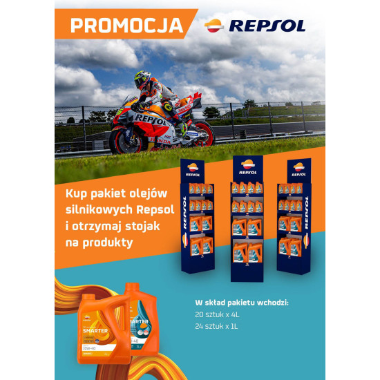 REPSOL ENGINE OIL PACKAGE WITH STAND