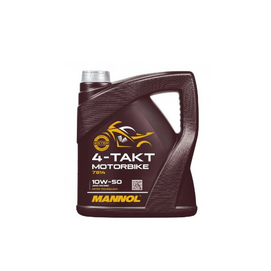MANNOL VARIKLIO ALYVA 4T MOTOCIKLUI 10W50 4L SINTETINĖS ESTERIO TECHNOLOGIJOS (JASO MA / MA2) (7814) (20)