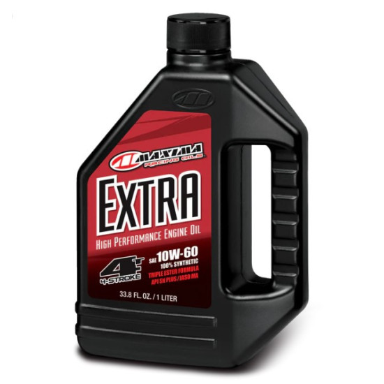 MAXIMA RACING OILS EXTRA MOTOR OIL 10W60 100% SYNTHETIC 1 LITER (12) (AKC)