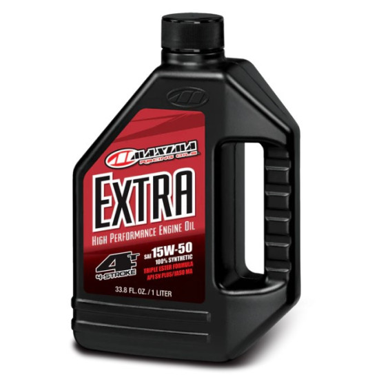 MAXIMA RACING OILS EXTRA MOTOR OIL 15W50 100% SYNTHETIC 1 LITER (12) (AKC)