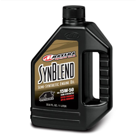 „MAXIMA RACING OILS“ PUSIAU SINTETINIS VARIKLIŲ ALYVAS, SYN BLEND ESTER 15W50, 1 LITRAS (12) (AKC)