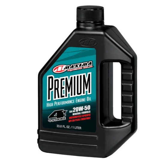 MAXIMA RACING OILS PREMIUM MINERAL ENGINE OIL 20W50 1 LITER (12) (AKC)
