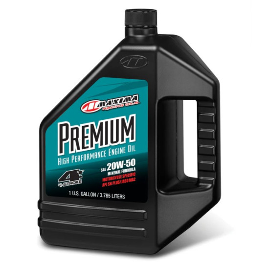 „MAXIMA RACING OILS“ PREMIUM KLASĖS MINERALINIS VARIKLIO ALYVAS 20W50 3,785 LITRAI (4) (AKC)