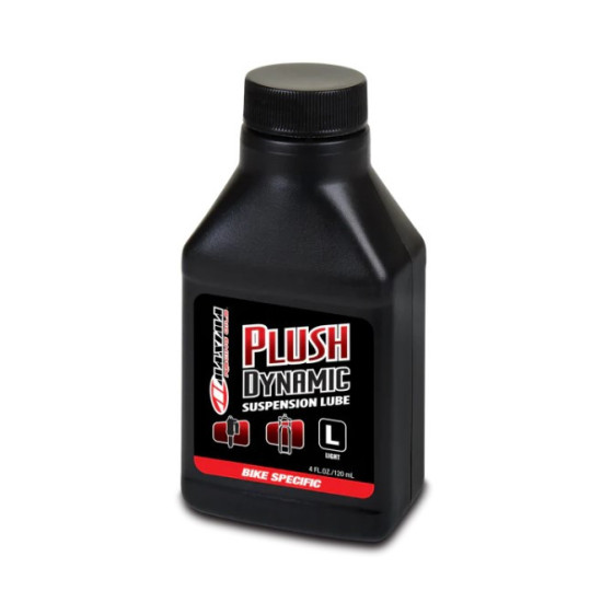 MAXIMA RACING OILS motociklų amortizatorių alyva PLUSH DYNAMIC LIGHT (NAUJAS PRODUKTAS) 120 ML (AKC)