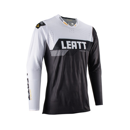 LEATT (2023) marškinėliai MOTO 5,5 ULTRAWELD JERSEY GRAPHITE spalva balta/juoda dydis M