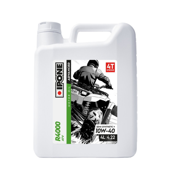 IPONE R4000 ATV 10W40 SEMI-SYNTHETIC PLUS MOTOR OIL 4L (AKC) (6) REPLACES 800168