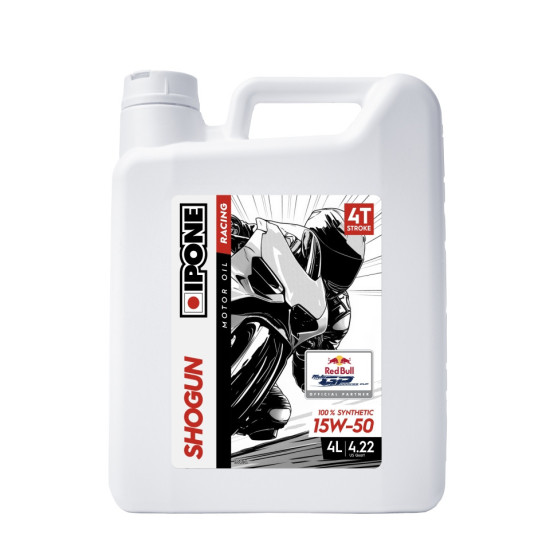 IPONE SHOGUN 4T 15W50 variklio alyva 100 % sintetinė 4 l (AKC) pakeičia 800855