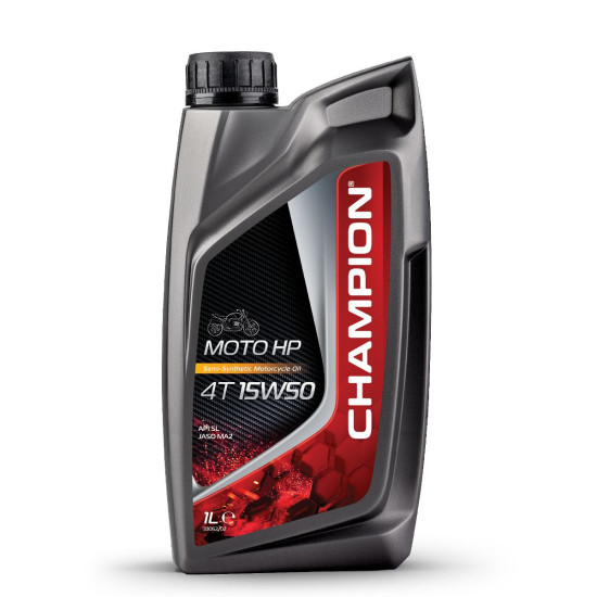 CHAMPION MOTOR OIL MOTO HP 4T 15W50 1L MA2 SEMI-SYNTHETIC (AKC)