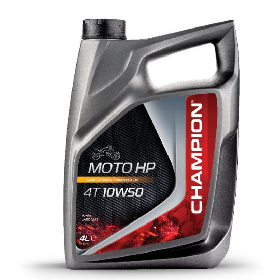 CHAMPION MOTOR OIL MOTO HP 4T 10W50 4L MA2 SEMI-SYNTHETIC (AKC)