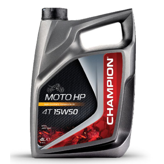 CHAMPION MOTOR OIL MOTO HP 4T 15W50 4L MA2 SEMI-SYNTHETIC (AKC)