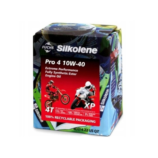 SILKOLENE FUCHS ENGINE OIL 100% SYNTHETIC ESTER PRO 4 XP 10W40 4L (CUB)