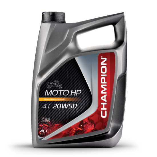 CHAMPION MOTOR OIL MOTO HP 4T 20W50 4L MA2 MINERAL (AKC)