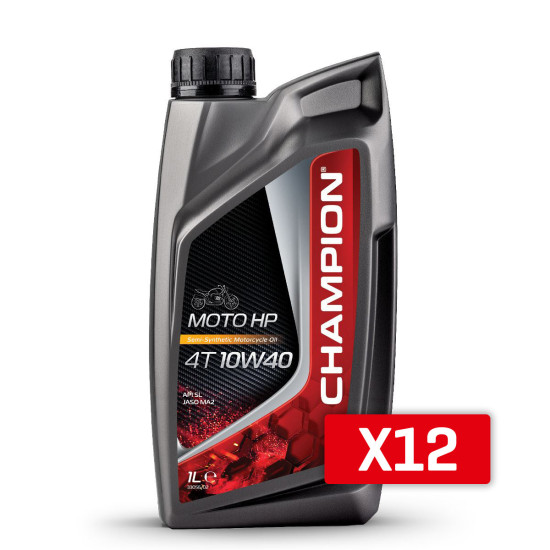 CHAMPION MOTO ENGINE OIL HP 4T 10W40 1L MA2 SEMI-SYNTHETIC (AKC)