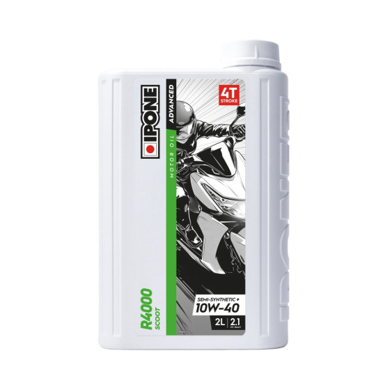 IPONE R4000 SCOOT 10W40 pusiau sintetinė variklio alyva PLUS 2L (AKC) pakeičia 800384