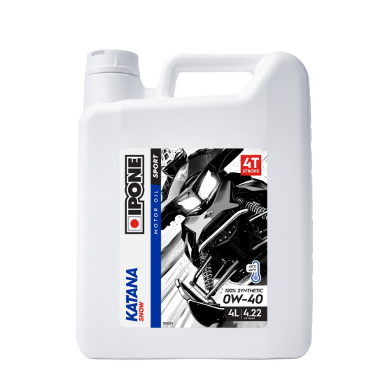 IPONE KATANA SNOW 4T 0W40 sniego motociklų alyva, 100 % sintetinė, 4 l (-45 °C) (AKC) (6) pakeičia 800183