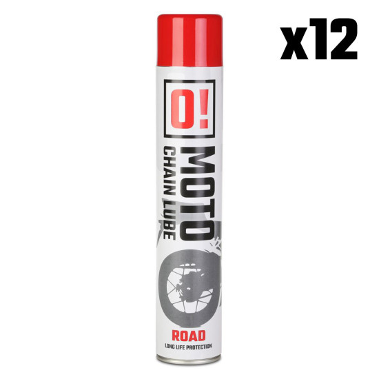 OMOTO SET OF 12 CHAIN LUBE SPRAY 750ML ROAD O! CHAIN LUBE (O!MOTO) (OLE-006) (PACK OF 12)