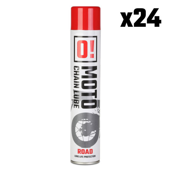 OMOTO SET OF 24 CHAIN LUBE SPRAY 750ML ROAD O! CHAIN LUBE (O!MOTO) (OLE-006) (PACK OF 24)
