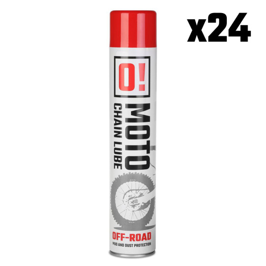 OMOTO 24-PIECE SPRAY CHAIN LUBE 750ML OFF ROAD O! CHAIN LUBE (O!MOTO) (OLE-023) (PACK OF 24)
