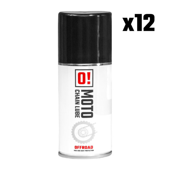 OMOTO SET OF 12 CHAIN LUBE SPRAY 150ML OFF ROAD O! CHAIN LUBE (O!MOTO) (OLE-042) (PACK OF 12)