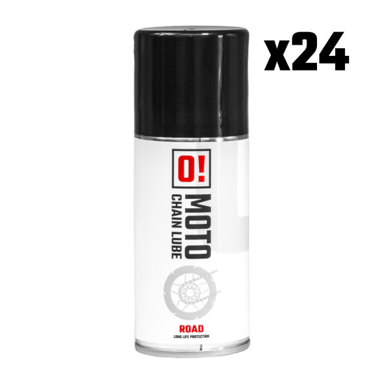 „OMOTO“ 24 vnt. grandinių tepalo purškiklio rinkinys, 150 ml, „ROAD O!“ grandinės tepalas (O!MOTO) (OLE-042) (24 vnt. pa