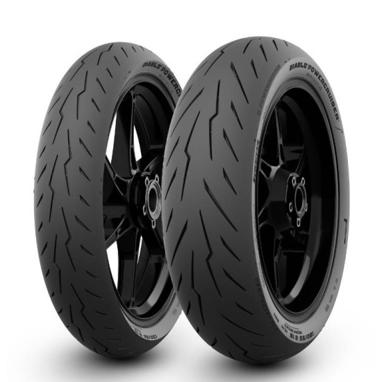 PIRELLI TIRE SET (4587500 / 25) 160 / 60R18 DIABLO POWERCRUISER 70V M/C TL FRONT DOT 2025 + (4587600 / 25) 240 / 40VR18 