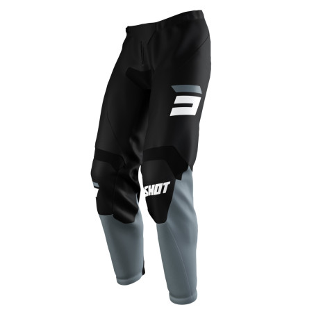 SHOT RACING (2022) kelnės MOTO DEVO RAW BURST BLACK spalva juoda/pilka/balta dydis 36