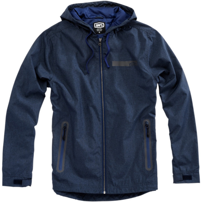 100 PERCENT everyday jacket with hood STORBI NAVY color blue size L