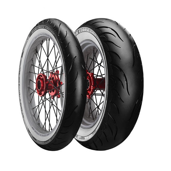 AVON TIRE 120 / 70-21 COBRA CHROME WSW 68V TL REINF FRONT WHITE SIDE DOT 43 / 2023 (2120094)