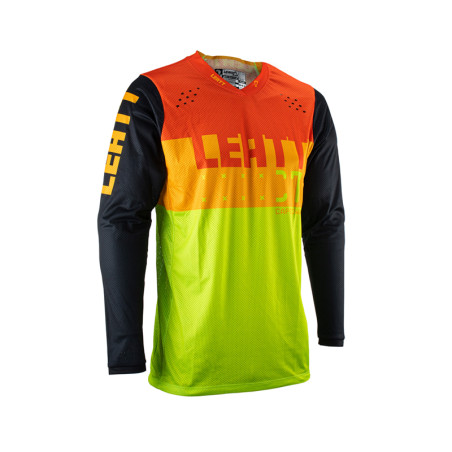 LEATT (2023) marškinėliai MOTO 4,5 LITE JERSEY CITRUS spalva oranžinė/geltona FLUO/juoda dydis L