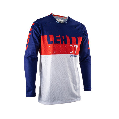 LEATT (2023) marškinėliai MOTO 4,5 LITE JERSEY ROYAL spalva tamsiai mėlyna/raudona/balta dydis XL