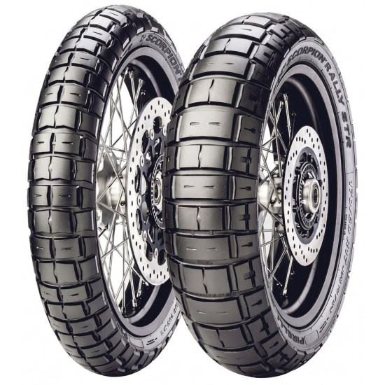 PIRELLI TIRE 100 / 90-19 SCORPION RALLY STR 57V TL M / C M+S FRONT DOT 03-31 / 2025
