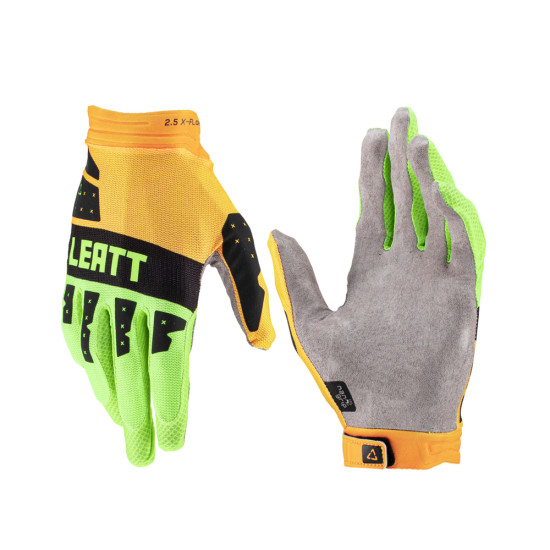 LEATT (2023) gloves MOTO 2.5 X-FLOW GLOVE CITRUS color orange/yellow FLUO/black size L