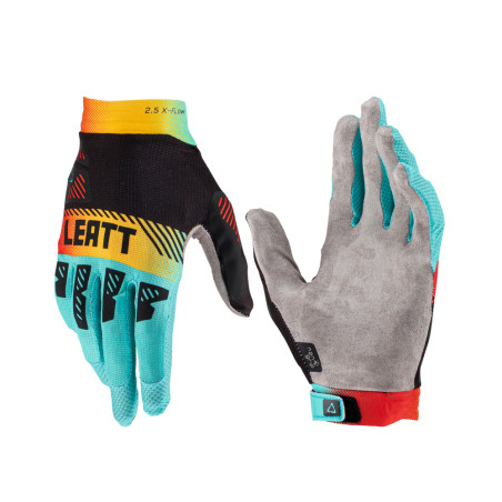 LEATT (2023) gloves MOTO 2.5 X-FLOW GLOVE FUEL color blue/black/orange size XL