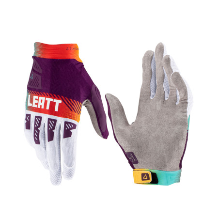 LEATT (2023) gloves MOTO 2.5 X-FLOW GLOVE INDIGO color purple/white/orange size XL