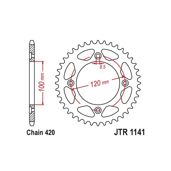 Beta RR 50 rear drive sprocket